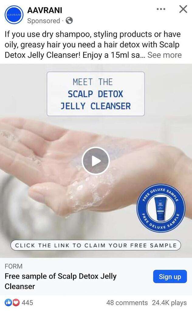 Possible Free Avvrani Scalp Detox Jelly Cleanser Sample